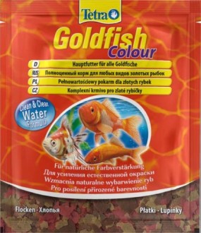 TetraGoldfish Colour корм в хлопьях для улучшения окраса золотых рыб 12 г (sachet)