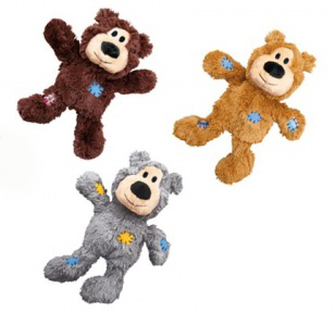 Kong игрушка WildKnots Мишка плюш с канатом внутри 18 см арт NKR3E