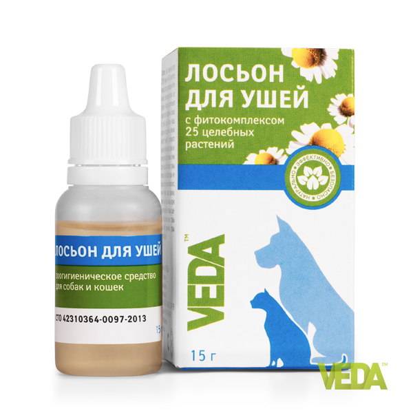 Лосьон для ушей зоогигиенический лосьон д/собак и кошек 15гр