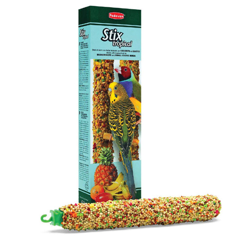 Padovan Stix tropical Cocorite Esotici  Палочки для волнистых попугаев и экзотических птиц с фруктами, 60 г