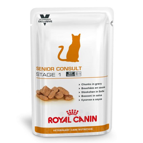 Royal Canin (вет. консервы) паучи для кастрированных котов и кошек 7-10 лет, Senior Consult Stage 1