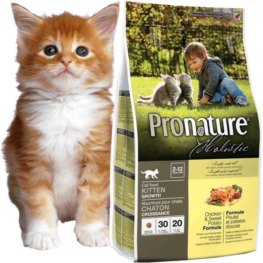 Pronature Holistic Kitten Growth сухой корм для котят (с курицей и сладким картофелем)