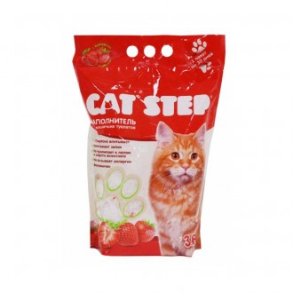 Наполнитель Cat Step Клубника силикагелевый 3,8 л