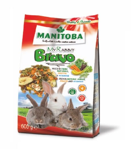 Manitoba RABBIT BRAVO Полнорационный сбалансированный экструдированный корм для карликовых кроликов с овощами и фруктами