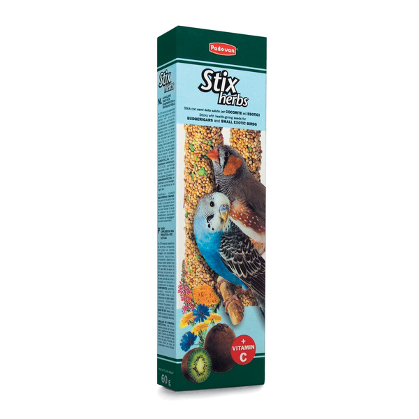 Padovan Stix Herbs Сocorite Палочки антистрессовые с травами для волнистых попугаев и экзотических птиц, 2 шт