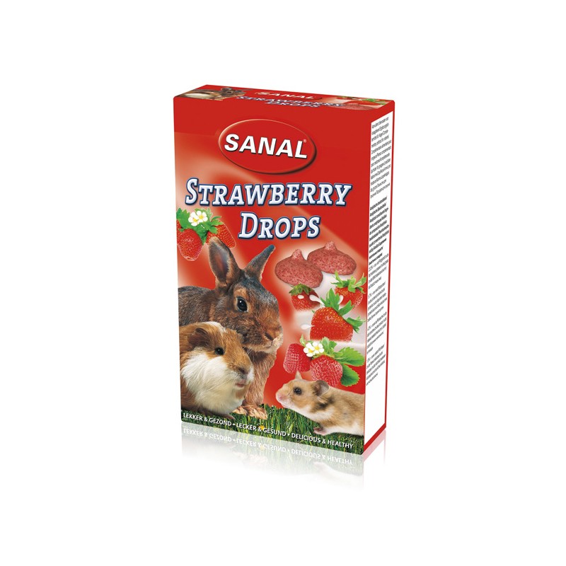 Sanal Strawberry Drops лакоства для грызунов клубника 45 г