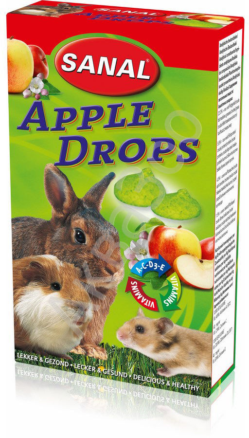 Sanal Apple drops лакомство для грызунов с яблоком 45 г