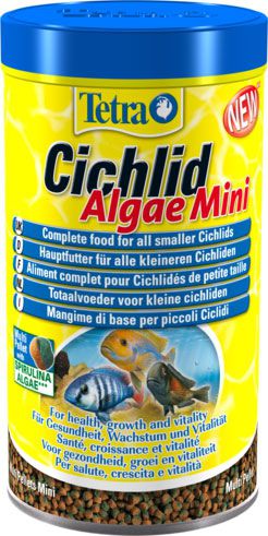 %ДИСКОНТ% Корм для небольших травоядных цихлид Tetra Cichlid Algae Mini 500 ml мелкие шарики %ДИС...