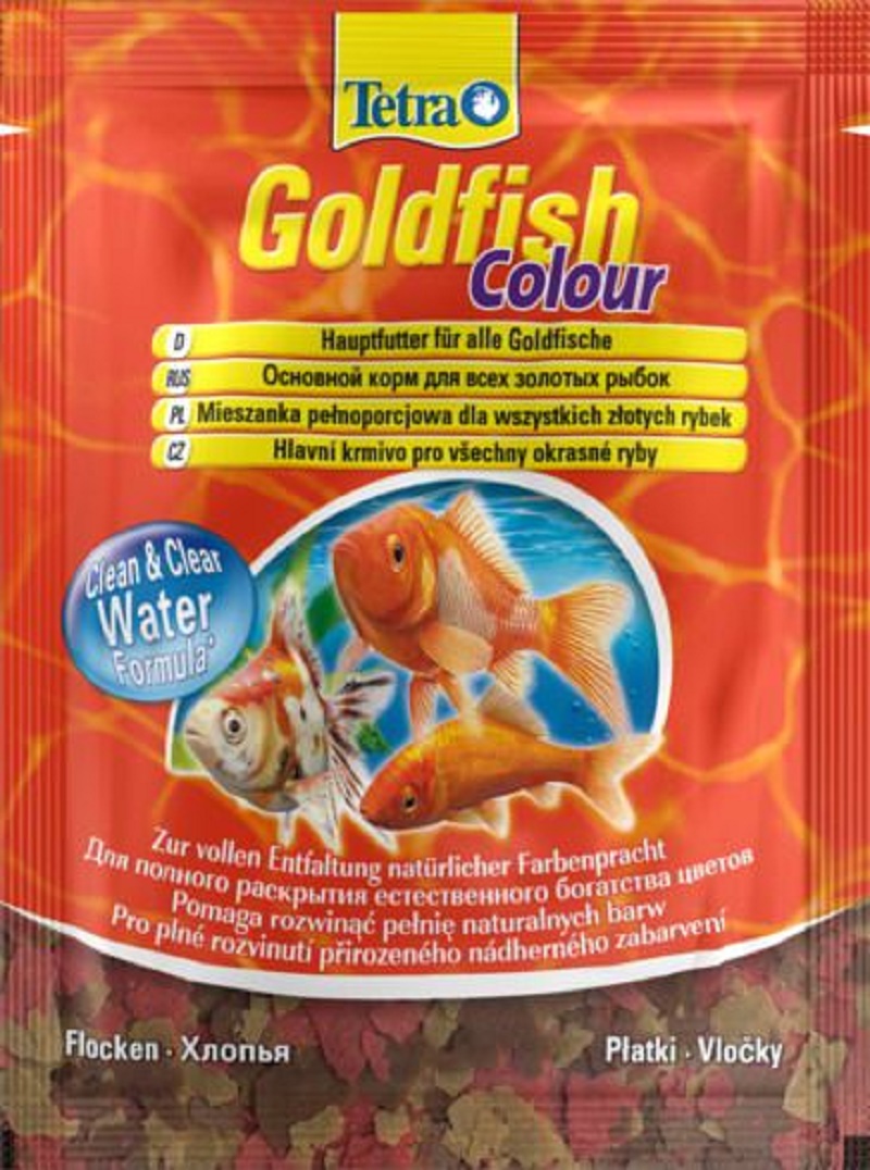 Корм для  окраса золотых  рыб Tetra Goldfish Colour  12g  хлопья