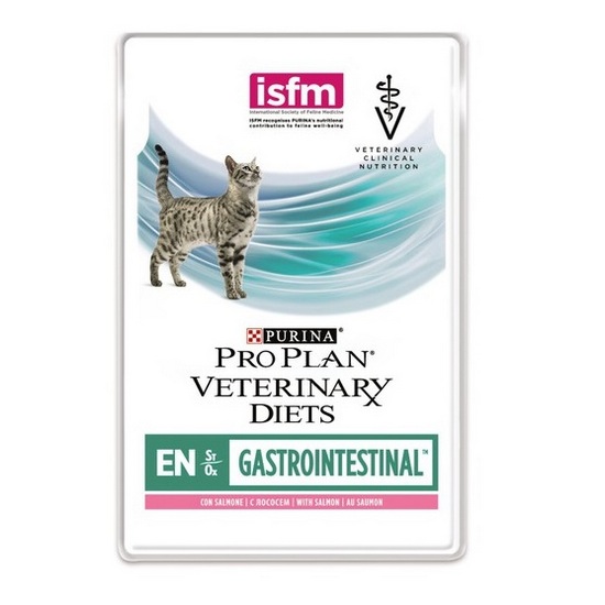 Purina Pro Plan (вет. корма) кусочки в желе  с лососем для кошек при расстройствах пищеварения Gastrointestinal EN