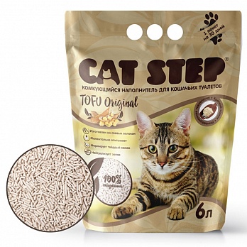 Cat Step Tofu Original растительный комкующийся 6 л
