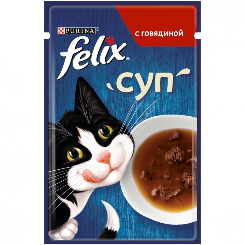 Felix суп для кошек, с говядиной, Soup Beef
