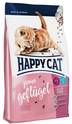 Happy cat для котят, с птицей, Supreme Junior Geflugel