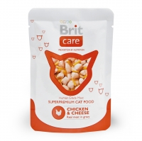 Brit Brit Care Cat Chicken & Cheese Pouch консервы в пауче для кошек (с курицей и сыром)