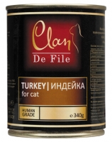 Clan De File консервы для кошек (с индейкой)