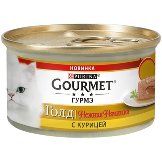 Консервы для кошек Gourmet Gold нежная начинка с курицей