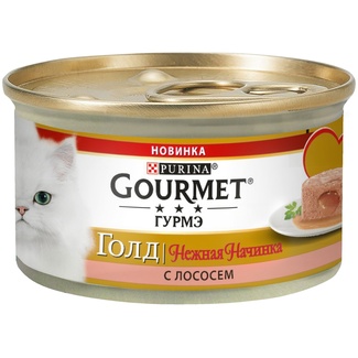 Консервы для кошек Gourmet Gold нежная начинка с лососем