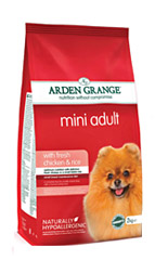 Корм Arden Grange для взрослых собак мелких пород с курицей и рисом Mini Adult