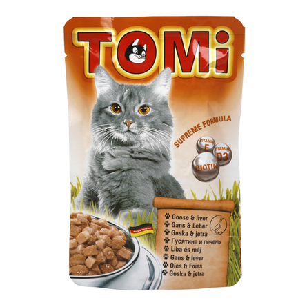 ToMi Консервы для кошек (с мясом гуся и печенью)