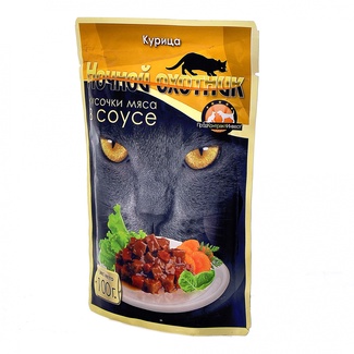 Кусочки в соусе для кошек с курицей