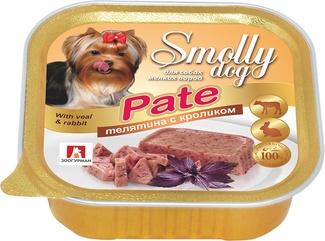 Консервы для собак "Smolly dog" Телятина с кроликом