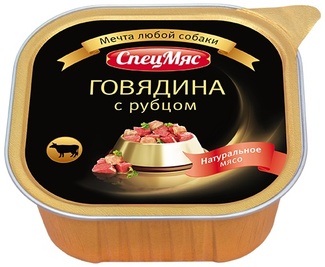 Консервы для собак "СпецМяс" говядина с рубцом