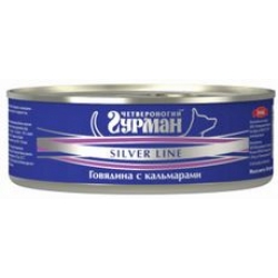 Четвероногий гурман silver line говядина с кальмарами