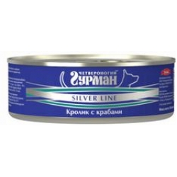 Четвероногий гурман silver line кролик с крабами