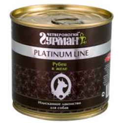 Четвероногий гурман platinum line рубец говяжий в желе