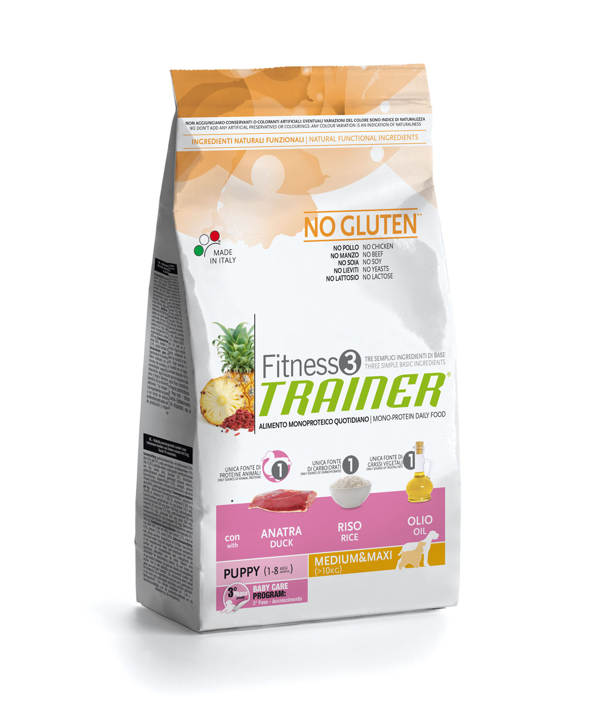 Trainer Fitness Puppy MEDIUM/MAXI для щенков средних и крупных пород утка, рис