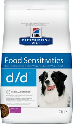 Hill's Prescription Diet d/d Food Sensitivities сухой диетический, для собак при аллергии, заболеваниях кожи и неблагоприятной реакции на пищу, с уткой и рисом