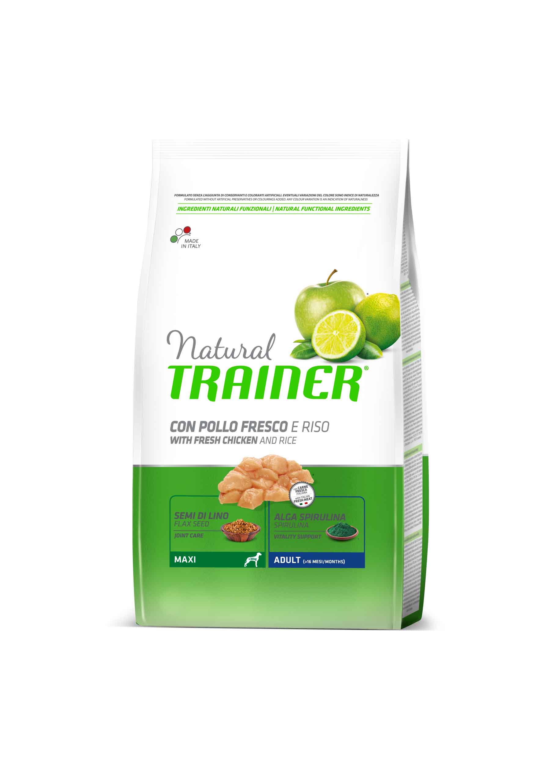 Trainer Natural MAXI для собак крупных пород курица, рис