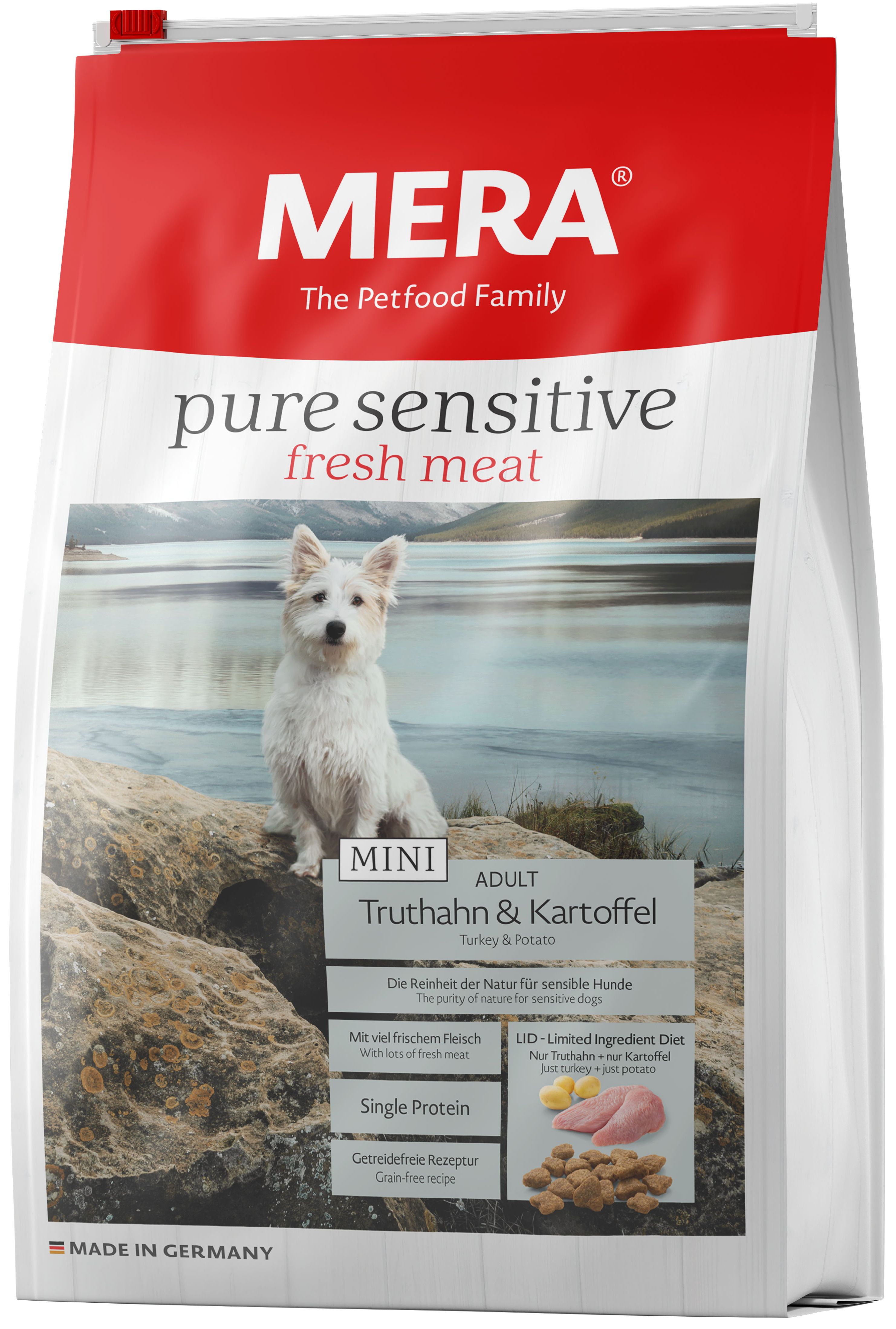 Сухой корм Mera Pure Sensitive Mini Fresh Meat 