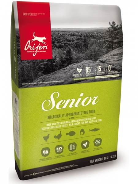 Orijen Senior 85/15 беззерновой корм для собак старше 6 лет