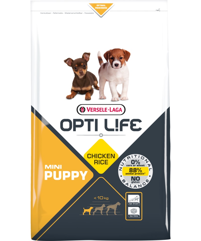 Корм Opti Life (Versele Laga) для щенков малых пород с курицей, Opti Life Puppy Mini