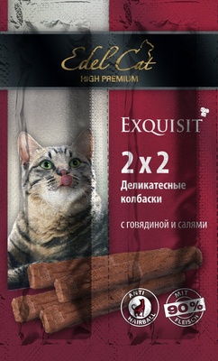 Колбаски-мини для кошек с говядиной и салями 4шт. по 2г