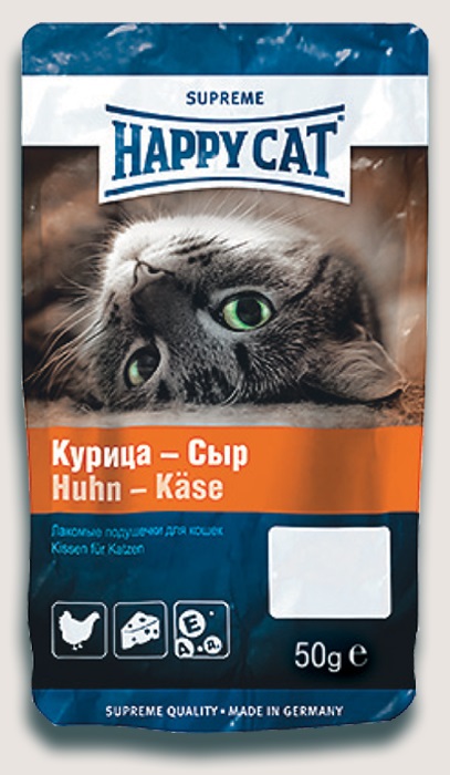 Happy cat печенье курица/сыр для кошек