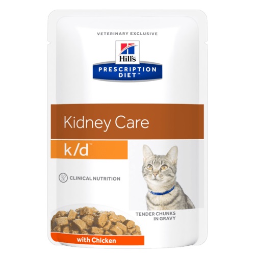 Hill's Prescription Diet k/d Kidney Care влажный диетический корм для кошек для поддержания здоровья почек с курицей