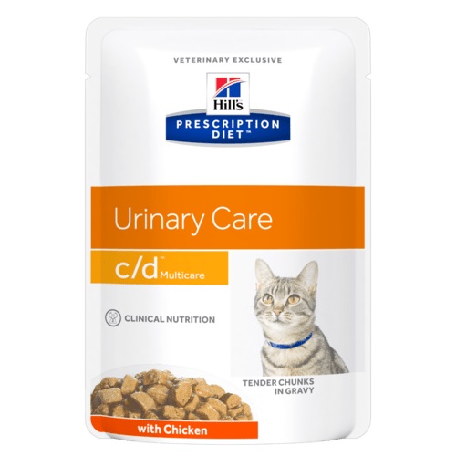 Hill's Prescription Diet c/d  Urinary Care влажный диетический корм для кошек для поддержания здоровья мочевыводящих путей с курицей