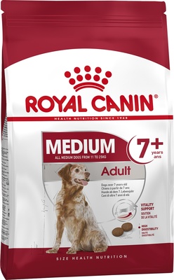 Корм Royal Canin Medium Adult 7+ для пожилых собак средних размеров: 11-25 кг, 7-10 лет
