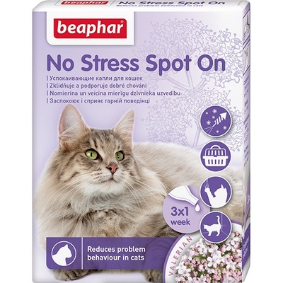 Beaphar успокаивающие капли для кошек, 3 пипетки, No Stress Spot On