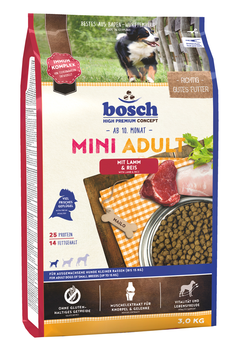 Bosch Adult MINI Lamb корм для собак мелких пород ягненок/рис