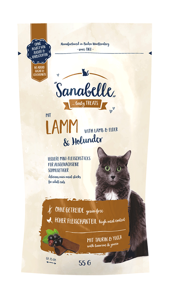 Sanabelle Snack с ягнёнком и бузиной лакомство для кошек