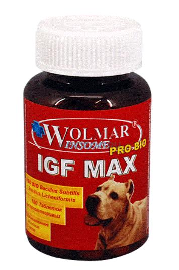 WOLMAR Pro Bio IGF MAX оптимизатор питания д/увелич. роста мышечной массы собак 180 табл