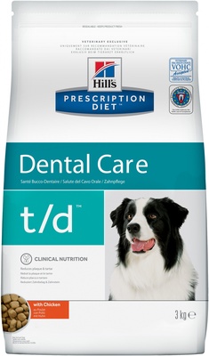 Hill's Prescription Diet t/d Dental Care сухой диетический, для собак для поддержания здоровья полости рта, с курицей