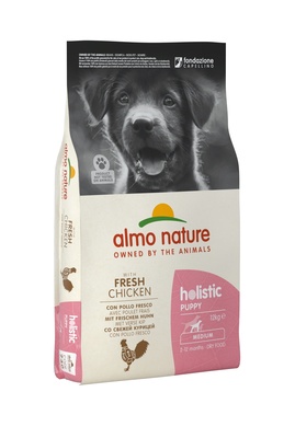 Корм Almo Nature для щенков средних пород, с курицей, Medium Puppy&Chicken