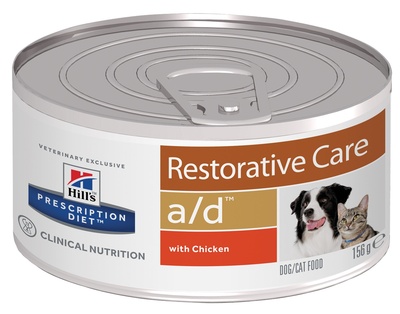 Hill's вет.консервы Prescription Diet a/d Restorative Care, влажный диетический корм для собак и кошек при реабилитации после болезней, с курицей
