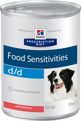 Hill's вет.консервы Prescription Diet d/d Food Sensitivities, влажный диетический корм для собак при пищевой аллергии, с лососем