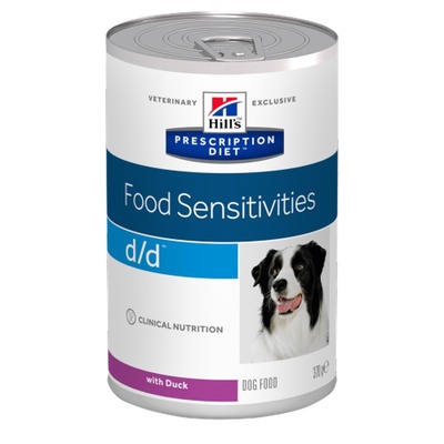 Hill's вет.консервы Prescription Diet d/d Food Sensitivities, влажный диетический корм для собак при пищевой аллергии, с уткой