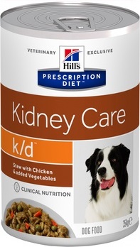 Hill's вет.консервы Prescription Diet k/d Рагу, влажный корм для собак при лечении заболеваний почек, с курицей и добавлением овощей